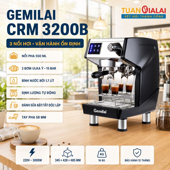 Máy pha cà phê Gemilai CRM 3200B