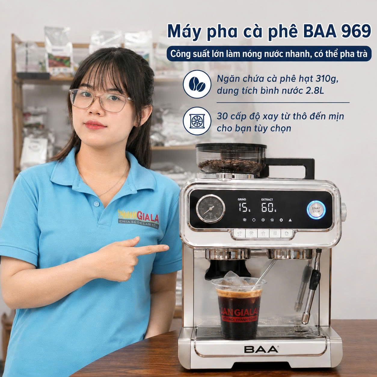 Máy Pha Cà Phê BAA 969 - Ảnh 5